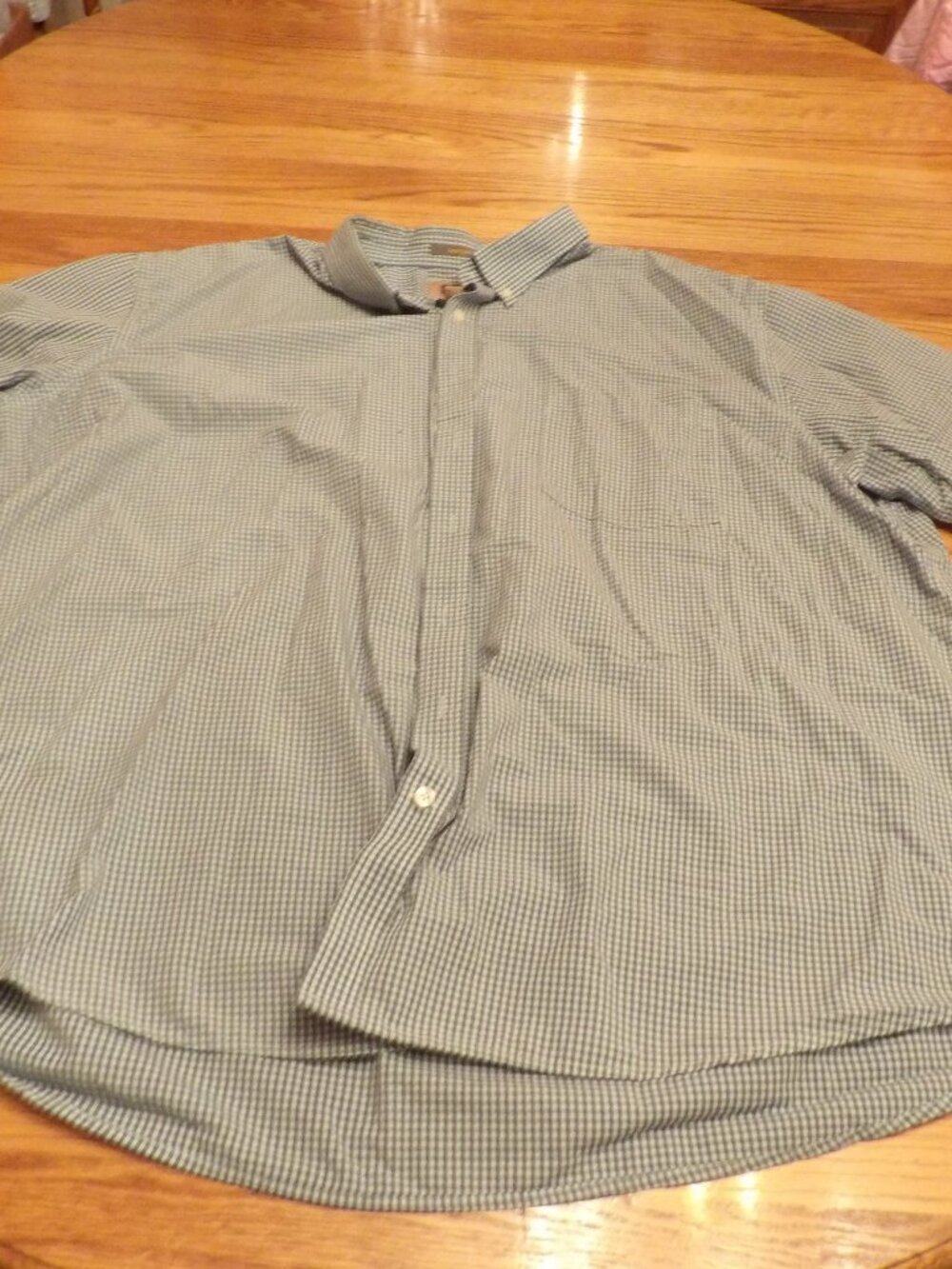 +-The Foundry Supply Co Shirt Mens Big 3XL Black Solid Short Sleeve Button Front